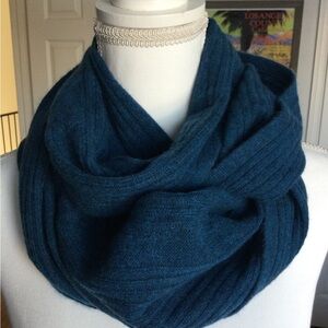 Dark Teal 100% Cashmere Infinity Scarf